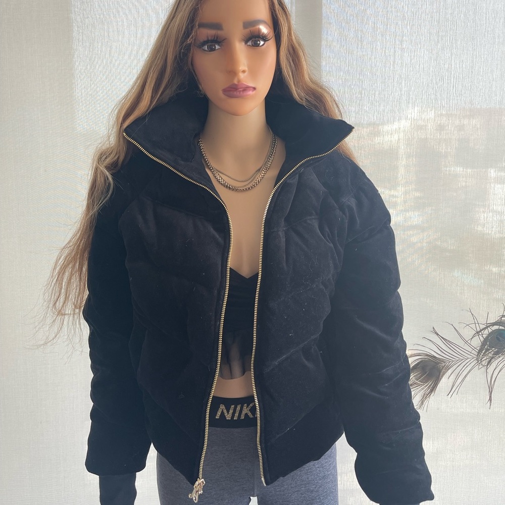 Juicy Couture Velour puffer coat